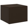Garden Storage Box Brown 76.9 Gal Poly Rattan