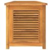 Patio Storage Box with Bag 78.7"x19.7"x20.9" Solid Wood Teak