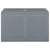 Patio Storage Box Gray PP Rattan 47.6 gal