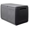 Patio Storage Box 37.8"x20.9"x22.4" 60.8 gal Dark Gray and Black