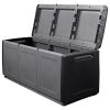 Patio Storage Box 54.3"x20.9"x22.4" 87.2 gal Dark Gray and Black