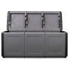 Patio Storage Box 54.3"x20.9"x22.4" 87.2 gal Dark Gray and Black
