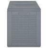 Patio Storage Box Gray PP Rattan 47.6 gal
