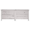 Patio Storage Box White 59.1"x19.7"x22.2" Solid Wood Fir