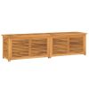 Patio Storage Box with Bag 78.7"x19.7"x20.9" Solid Wood Teak
