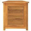 Patio Storage Box with Bag 59.1"x19.7"x20.9" Solid Wood Teak