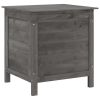 Patio Storage Box Anthracite 19.7"x19.3"x22.2" Solid Wood Fir