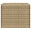 Garden Storage Box Mix Beige 76.9 Gal Poly Rattan