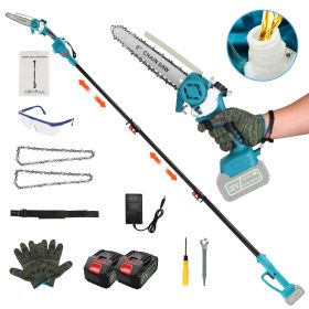 2-IN-1 Cordless Pole Saw And Mini Chainsaw With Extension Pole 21V Battery 8” Electric Brushless Pole Chainsaw with Auto Oiler Safety Switch 6.4LBS Li (Option: 1500mah)