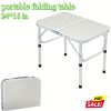 Adjustable - height Folding Table with Storage Bag. Durable Metal Tripod Base. Ideal for Beach, Picnic, BBQ & Patio. Lightweight, Compact for Indoor/O