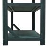 65" Large Wooden Farmhouse Rustic Outdoor Potting Bench Table; Patio Workstation; Garden Potting Bench with 4 Storage Shelves and Side Hook