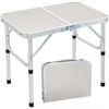 Adjustable - height Folding Table with Storage Bag. Durable Metal Tripod Base. Ideal for Beach, Picnic, BBQ & Patio. Lightweight, Compact for Indoor/O