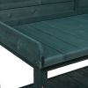 65" Large Wooden Farmhouse Rustic Outdoor Potting Bench Table; Patio Workstation; Garden Potting Bench with 4 Storage Shelves and Side Hook