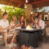 28-Inch Fire Table, 50000 BTU Gas Firepit with Volcanic Stone Black