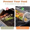 BBQ Cage Stainless Steel Rolling Grilling Basket for Use Outdoor