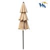 9Ft 3-Tiers Outdoor Patio Umbrella with Crank and tilt and Wind Vents for Garden Deck Backyard Pool Shade Outside Deck Swimming Pool