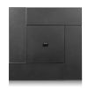 28-Inch Fire Table, 50000 BTU Gas Firepit with Volcanic Stone Black