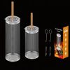 BBQ Cage Stainless Steel Rolling Grilling Basket for Use Outdoor