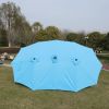 15x9ft Large Double-Sided Rectangular Outdoor Twin Patio Market Umbrella with light and base