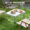 Adjustable - height Folding Table with Storage Bag. Durable Metal Tripod Base. Ideal for Beach, Picnic, BBQ & Patio. Lightweight, Compact for Indoor/O