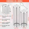 BBQ Cage Stainless Steel Rolling Grilling Basket for Use Outdoor