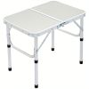 Adjustable - height Folding Table with Storage Bag. Durable Metal Tripod Base. Ideal for Beach, Picnic, BBQ & Patio. Lightweight, Compact for Indoor/O